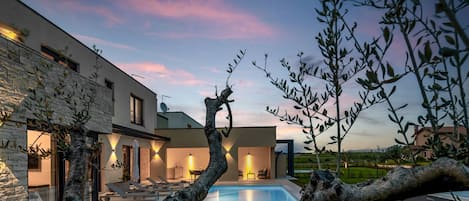 A heated pool