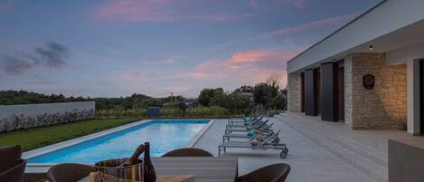 A heated pool