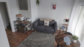 Comfort Studio, 1 Double Bed, Patio, Hill View | Living area | TV - Innisfree Guest House (Fort William)