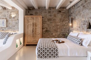 1 bedroom, WiFi, bed sheets - Makani 5.Deluxe Suite with Terrace and Sea View (Mykonos)