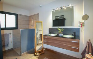 Shower, hair dryer