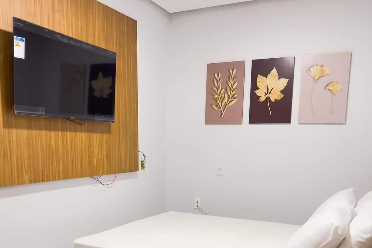Desk, laptop workspace, blackout drapes, free WiFi