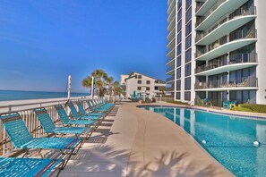 A heated pool - 7th Floor 2BR 2BA @ The Watercrest, Directly on the Beach! (Panama City Beach)