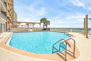 A heated pool - Beachfront with unbeatable views, 3BR 2BA Condo at Sunrise Beach! (Panama City Beach)