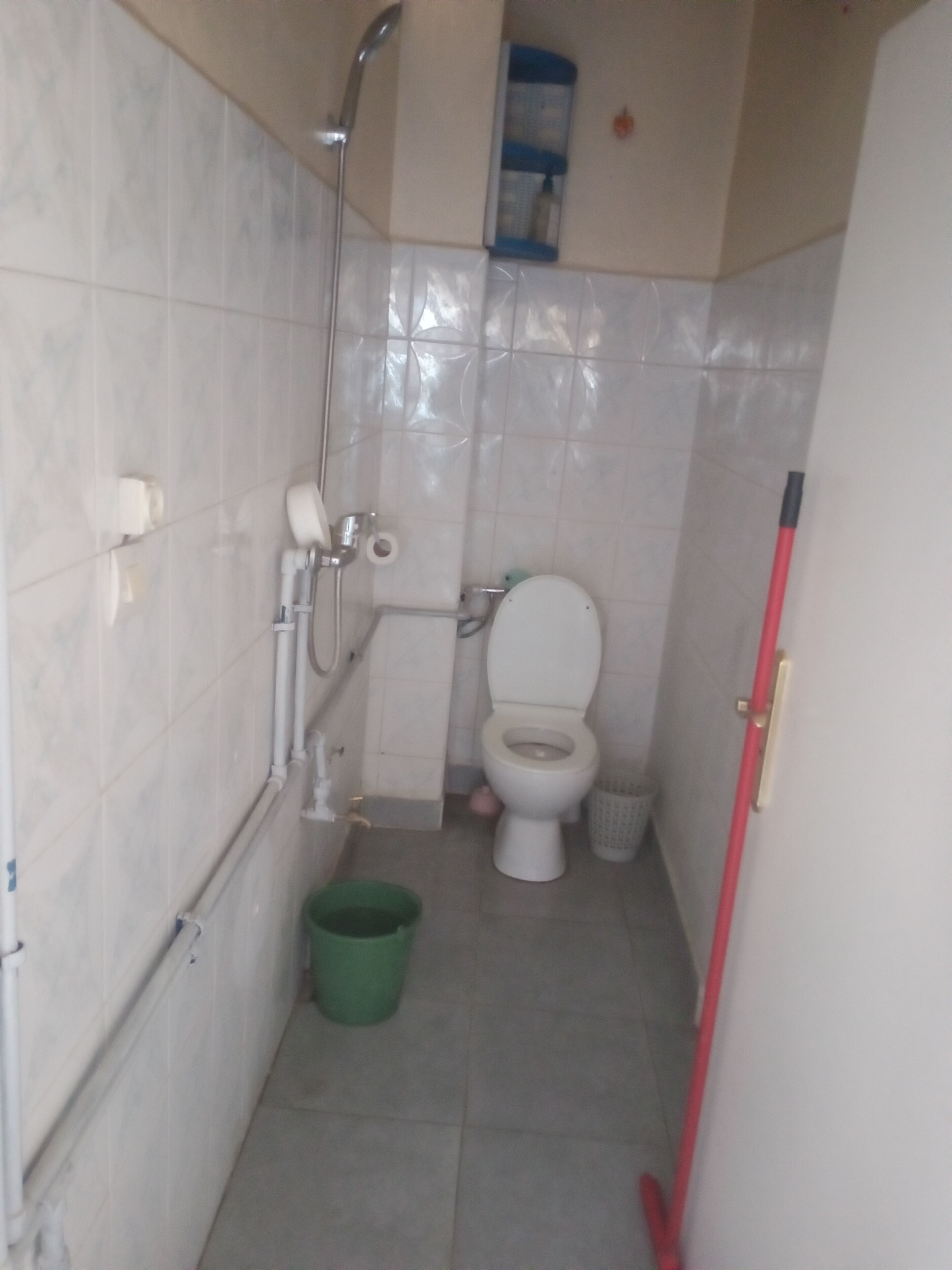 Ducha, toallas, jabón y papel higiénico