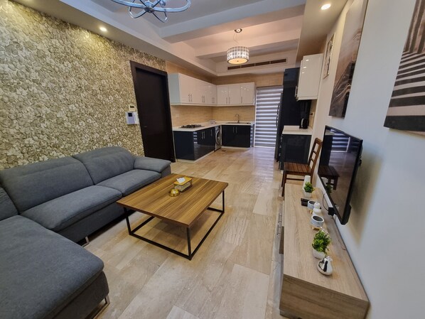 Apartment, 1 Bedroom, Accessible, Smoking | Living room - Charming Amman Apartment With Central Air-con & Street Parking (Amman)