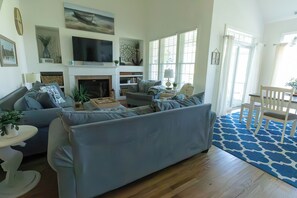 Smart TV, DVD player, table football, books