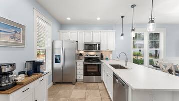 Oven, stovetop, dishwasher, toaster