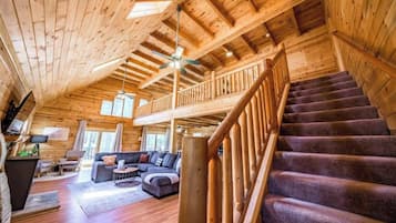 Télévision, cheminée, espaces bureaux