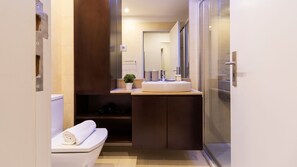 Hair dryer, towels