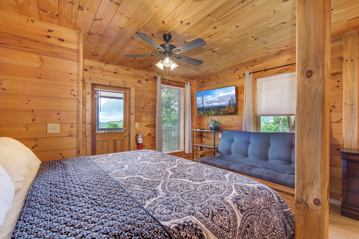 Photo 64 of Charming Log Cabin w/ a Private Hot Tub, Pool Table, Outdoor Fireplace