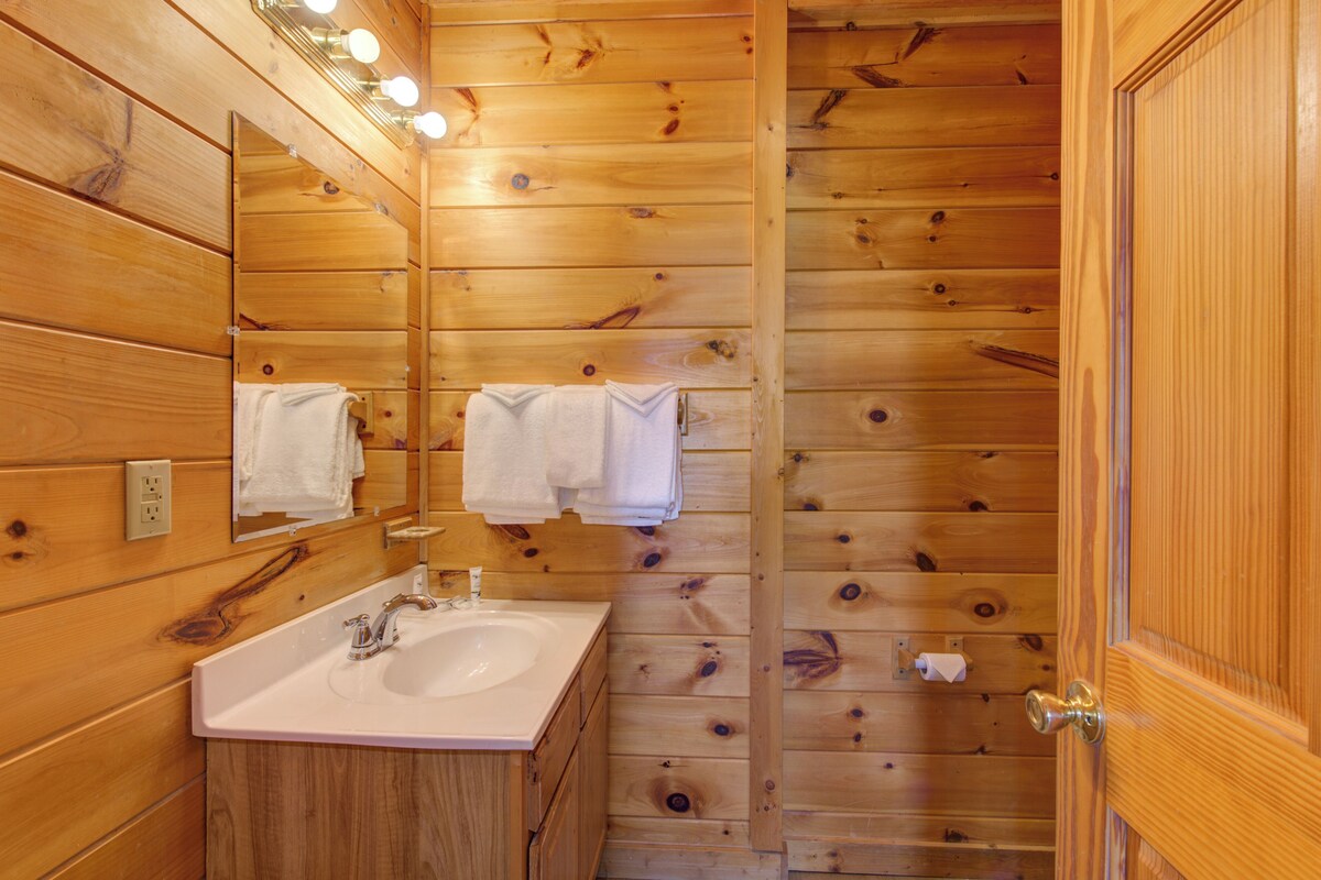 Photo 62 of Charming Log Cabin w/ a Private Hot Tub, Pool Table, Outdoor Fireplace