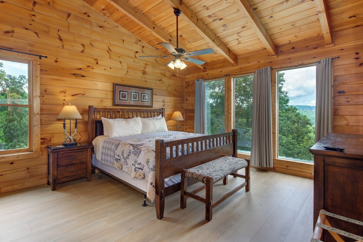 Photo 54 of Charming Log Cabin w/ a Private Hot Tub, Pool Table, Outdoor Fireplace