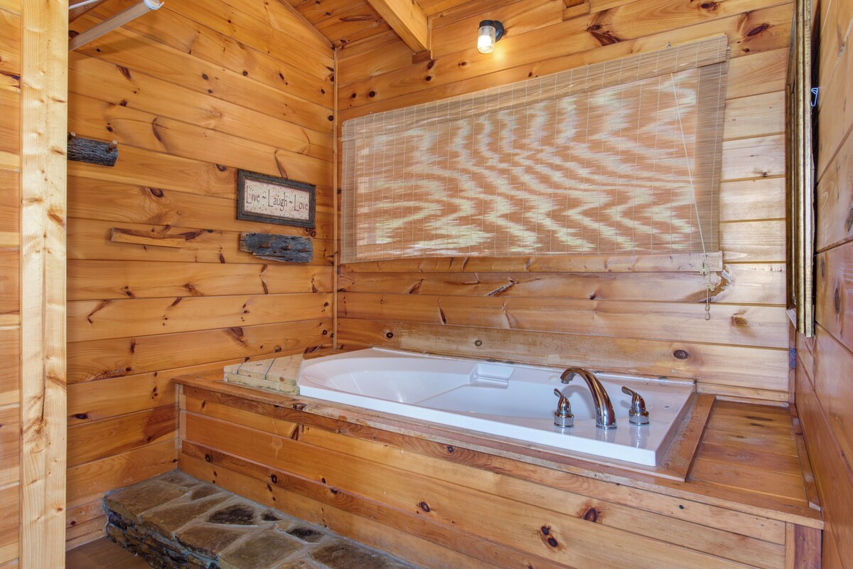 Photo 56 of Charming Log Cabin w/ a Private Hot Tub, Pool Table, Outdoor Fireplace