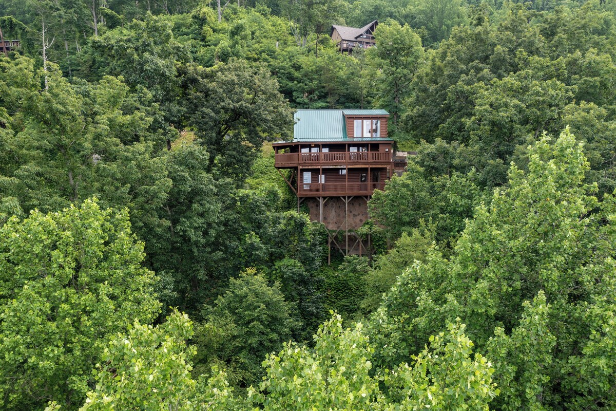 Photo 78 of Charming Log Cabin w/ a Private Hot Tub, Pool Table, Outdoor Fireplace