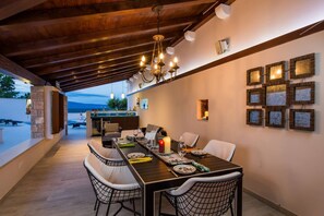 Outdoor dining - Spa Villa Jasmine with Heated Pool (Dol)