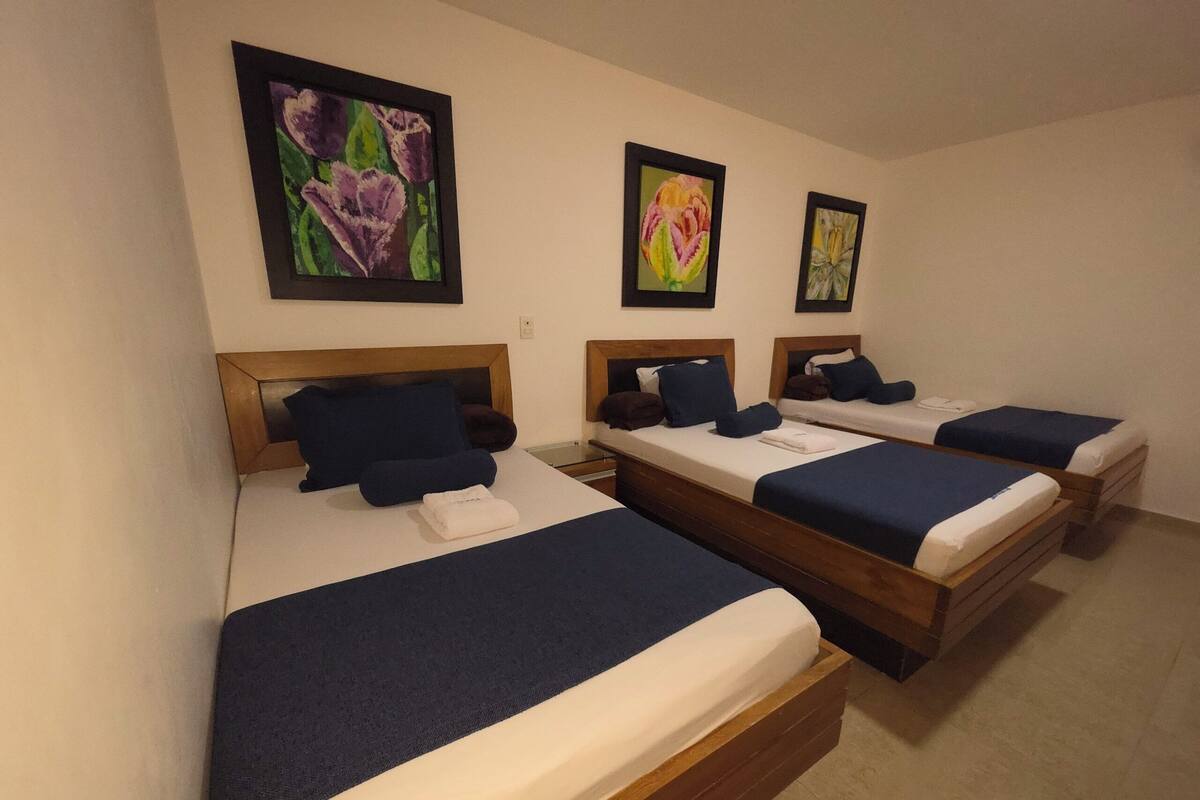 Laptop workspace, free WiFi, individually furnished, bed sheets