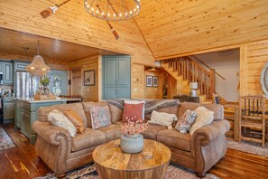 Smart TV, lareira, DVD player, livros