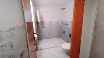 Designer toiletries, hair dryer, slippers, heated floors