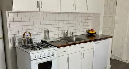 Pet Friendly 1 BR Apartment in Uptown Kingston + Huge Backyard & Full Kitchen
