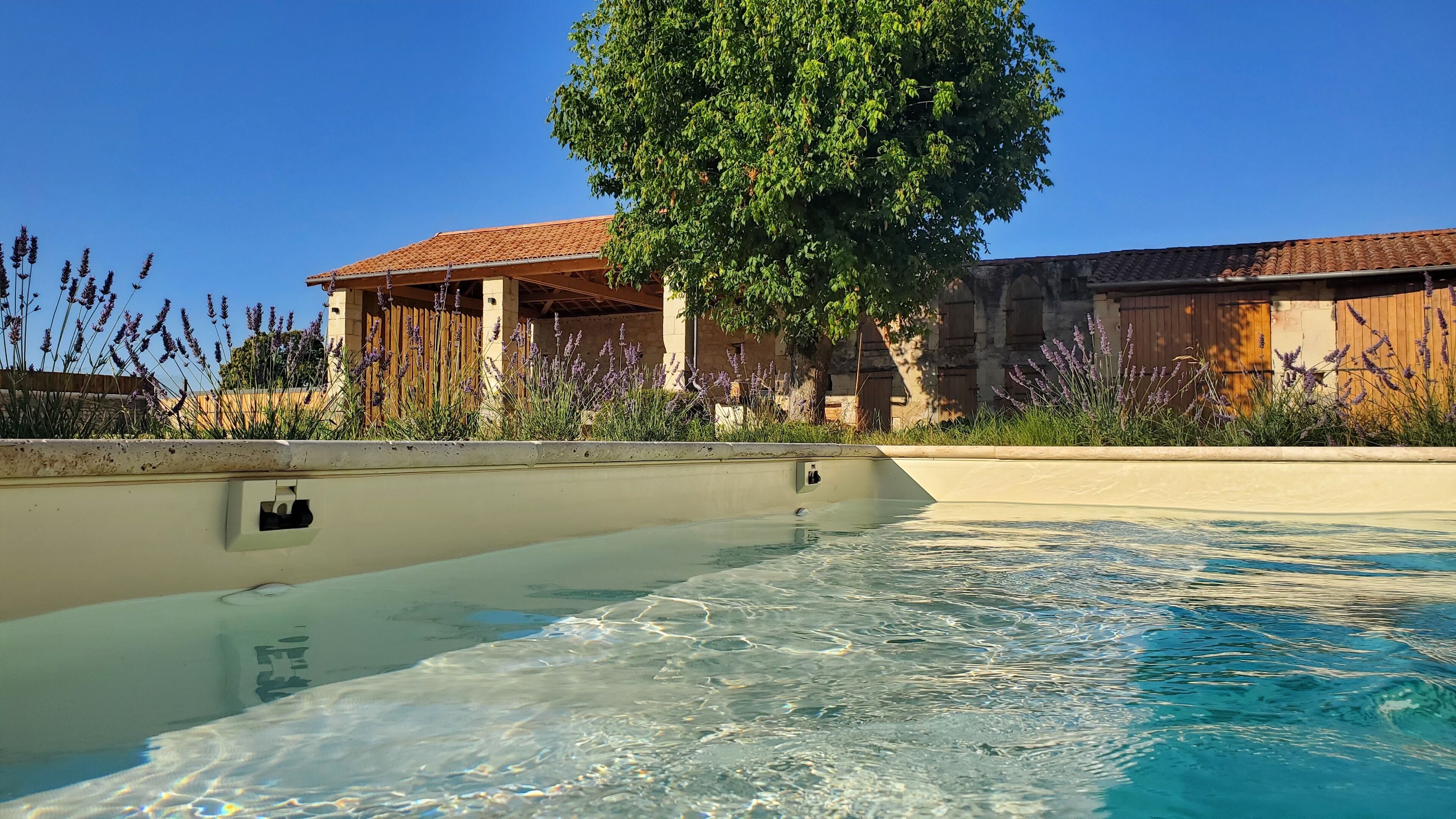 Piscine extérieure, piscine chauffée