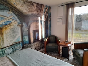 Appartamento Business, 1 letto queen, angolo cottura, al piano terra | 1 camera, biancheria da letto di alta qualità, materassi a doppio strato