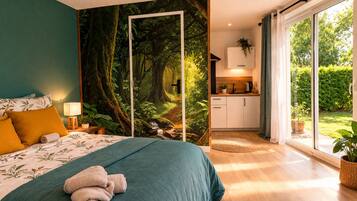 Business tweepersoonskamer, 1 queensize bed, terras, op benedenverdieping | Luxe beddengoed, pillowtop-bedden, gratis wifi