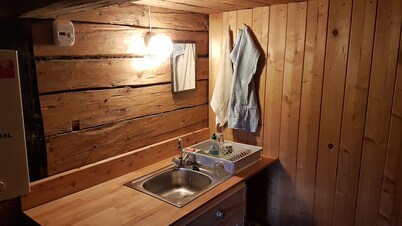 Hut for skiing or hiking