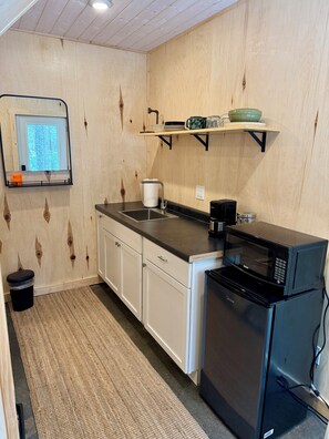 Fridge, microwave, coffee/tea maker, electric kettle - Calming cottage apartment in the Northwoods (Grand Marais)