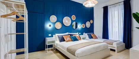 4 habitaciones, tabla de planchar con plancha, wifi y ropa de cama