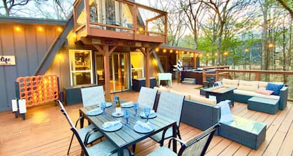 Stunning A-Frame Getaway | Hot Tub + Walk to Lake