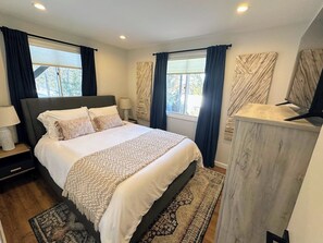 4 bedrooms, iron/ironing board, travel cot, WiFi
