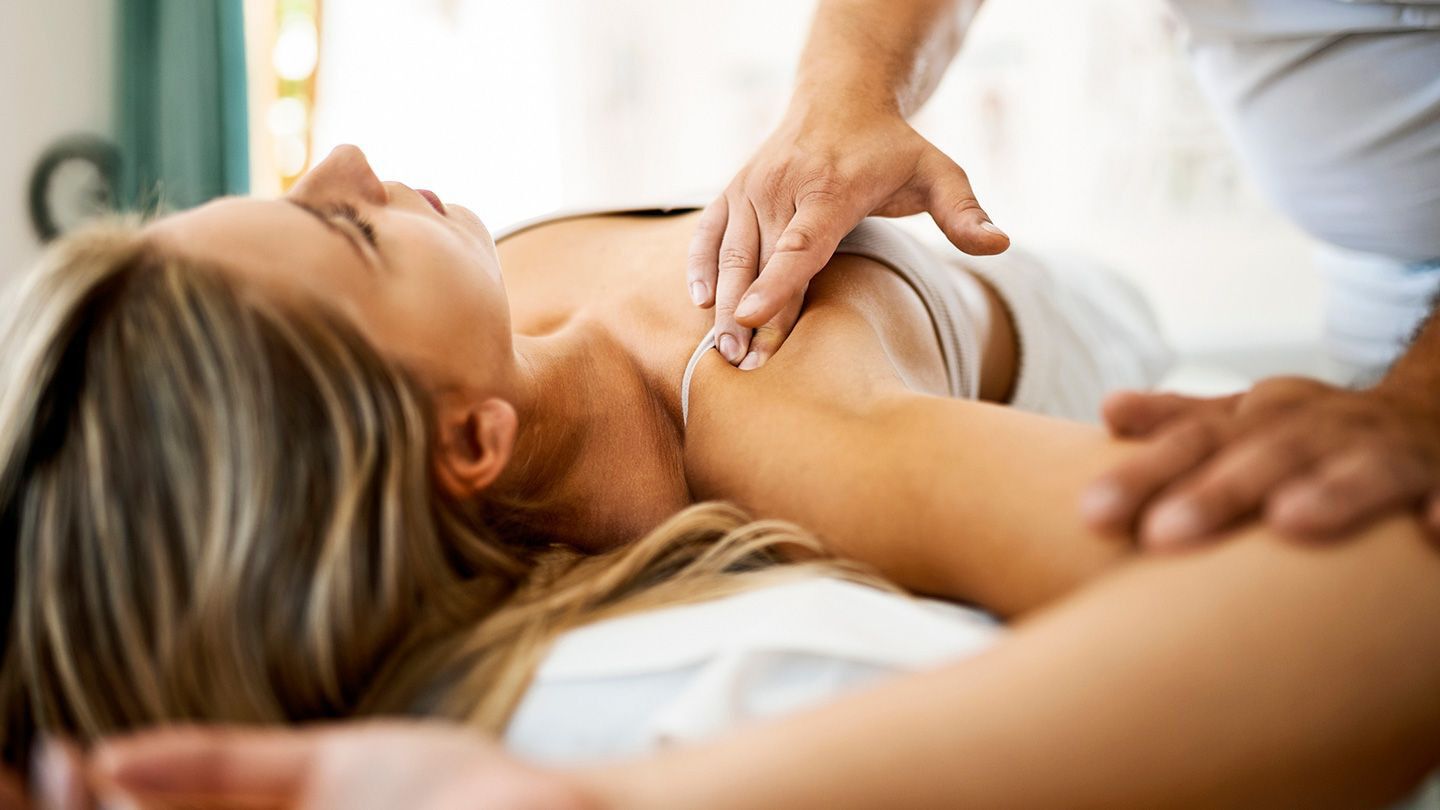A person receiving a massage.