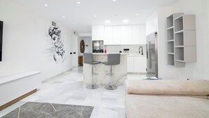 Living area - Beachfront · Private Beach at Playa Del Duque Apartment Ocean Club 1 (Marbella)