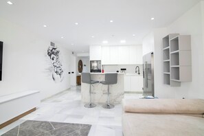 Living area - Beachfront · Private Beach at Playa Del Duque Apartment Ocean Club 1 (Marbella)
