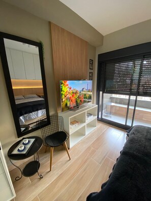 1 bedroom, WiFi, bed sheets - Haus Mitre Perdizes - New, impeccable studio: PUC-SP, Allianz Park, Shop Bourbon (Perdizes São Paulo)