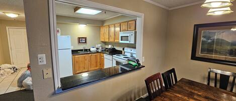 Microwave, oven, stovetop, dishwasher