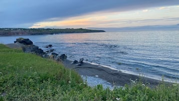 Espreguiçadeiras, toalhas de praia