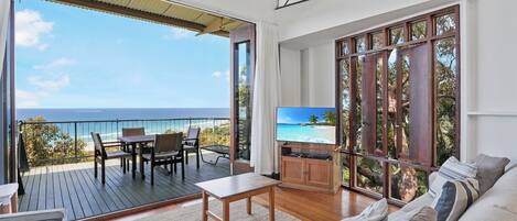 TV, DVD player, video library