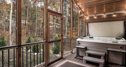 The Foxwood Cabin | Hot Tub, Screened Porch, Grill