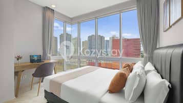 Apartament, 2 dormitoris, vistes a la ciutat | 2 dormitoris, planxa i posts de planxar i wifi gratuïta