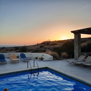 Outdoor pool, a heated pool