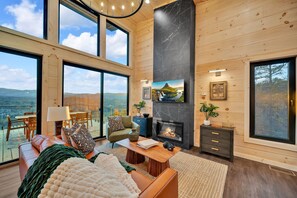 Smart TV, fireplace, video games