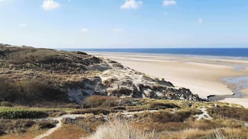 Chaises longues, serviettes de plage