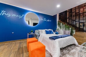 4 bedrooms, desk, iron/ironing board, travel cot