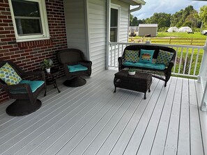 Terrace/patio - On The Farm - Charming 3 Bedroom Farm Experience or Just a Peaceful Getaway (Sparta)