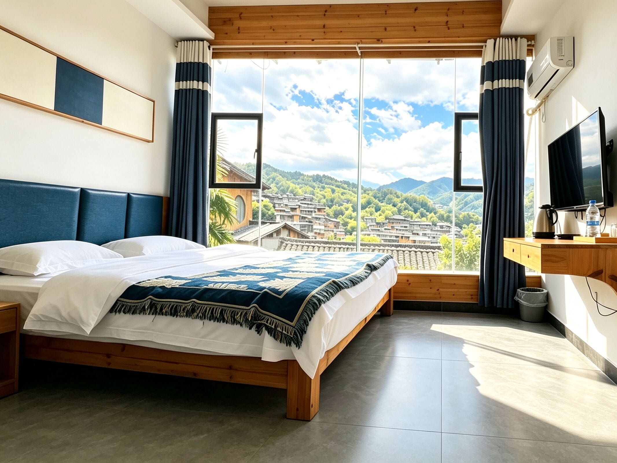Suite clásica, vista a la colina | Cortinas blackout, insonorización, wifi gratis y ropa de cama 