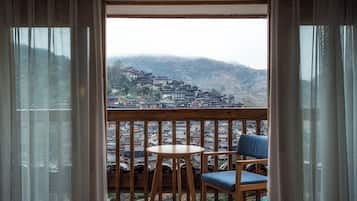 Chambre Ăconomique avec lits jumeaux, vue montagne