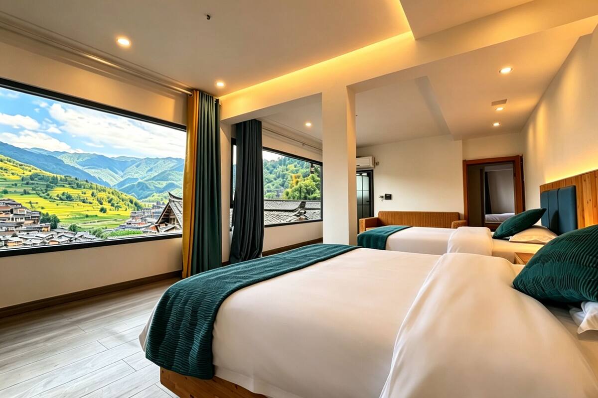 Comfort Suite, Balcony, Hill View | Blackout curtains, soundproofing, free WiFi, bed sheets
