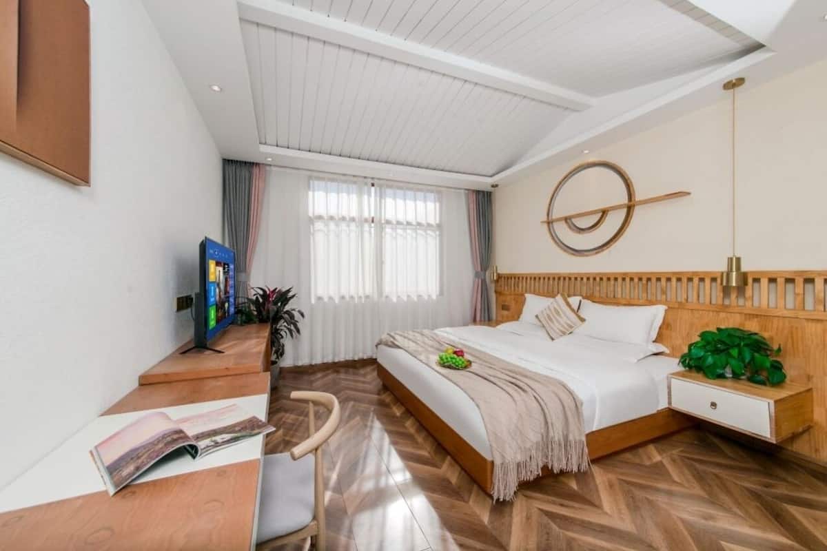 City Double Room, City View | 2 bedrooms, in-room safe, desk, blackout drapes
